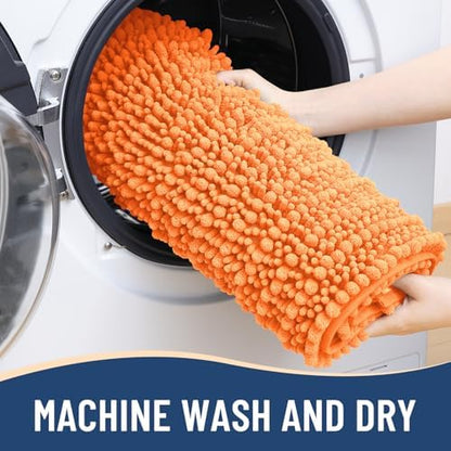 Arotive Bathroom Rugs Mat 34x21, Soft Absorbent Chenille Shaggy Bath Mat