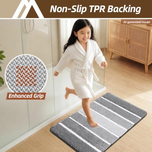 COSY HOMEER Bathroom Rugs 24x17, Ultra Soft Absorbent Bath Mat
