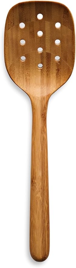 EVA SOLO | Nordic Kitchen Perforated Ladle Bamboo | Ideal for Straining and Serving Pasta and Vegetables | Natural & Eco-friendly Alternative to Plastic | Bamboo