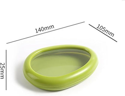 AUNMAS Clear Food Storage Container, Freezer Airtight Fruit Vegetable Saver, Pantry Organization for Avocado Kitchen Fridge(Green)