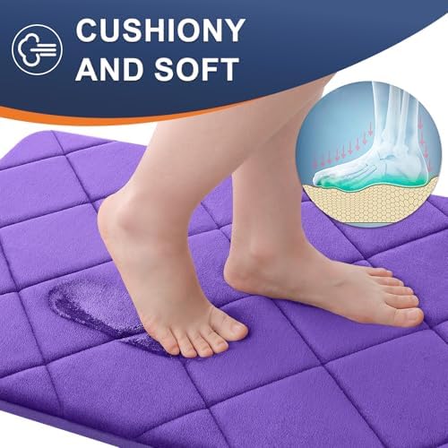 OLANLY Memory Foam Bath Mat 44x24, Ultra Soft and Absorbent Bathroom Rugs
