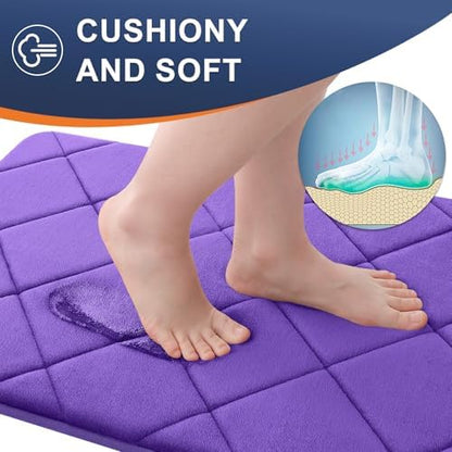 OLANLY Memory Foam Bath Mat 59x20, Ultra Soft and Absorbent Bathroom Rugs