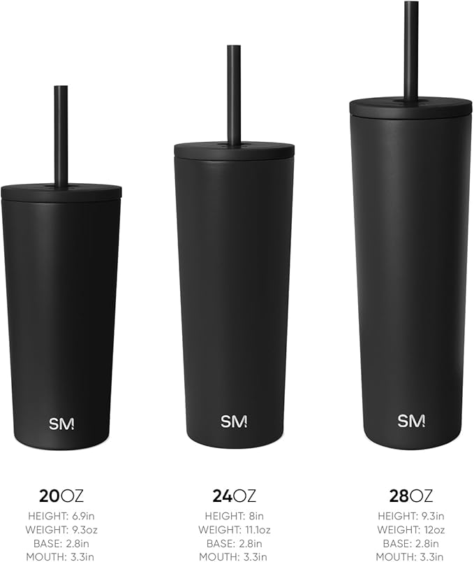Simple Modern Classic Tumbler with Straw Lid | Insulated Iced Coffee Cup Reusable Stainless Steel Water Bottle Travel Mug | Gifts for Women Men Her Him | 24oz | Cotton Candy Tie Dye