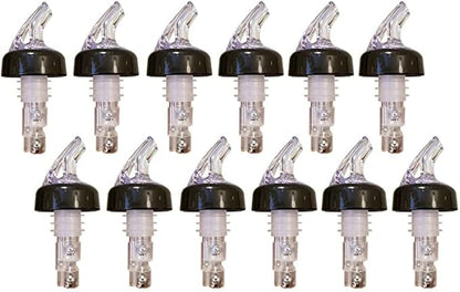 Wine-by-the-Glass 3 oz Portion Spouts with Clear Top – Pack of 12 Precision Wine Pourers for Consistent and Accurate Servings