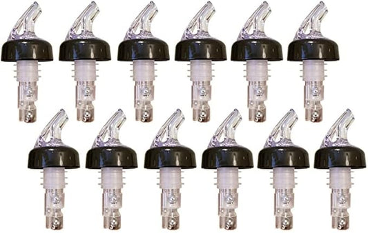 Wine-by-the-Glass 3 oz Portion Spouts with Clear Top – Pack of 12 Precision Wine Pourers for Consistent and Accurate Servings