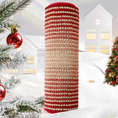 BSICPRO Bathroom Rugs, 17x24 Chenille Bath Mats, Christmas Red