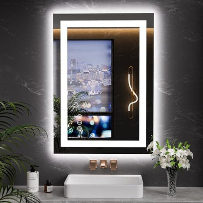 LOAAO 20"X28" LED Bathroom Mirror with Lights, UL Listed