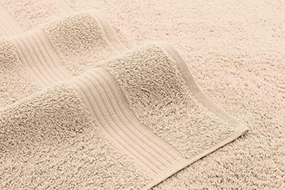 American Veteran Towel, Hand Towels for Bathroom Set of 4, 100% Cotton Turkish Hand Towel Sets, Soft Hand Face Towels, Beige Hand Towels