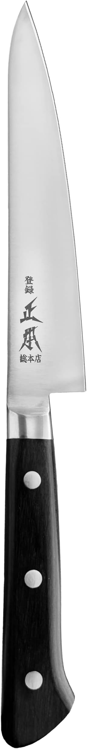 MASAMOTO AT Japanese Petty Knife 5" (120mm) Kitchen Small Utility Knife, Sharp Japanese Stainless Steel Blade, Pakkawood Handle, Made in JAPAN