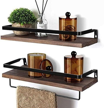 SheeChung 4-Pack Qtip Holder, Amber Acrylic Apothecary Jars for Bathroom