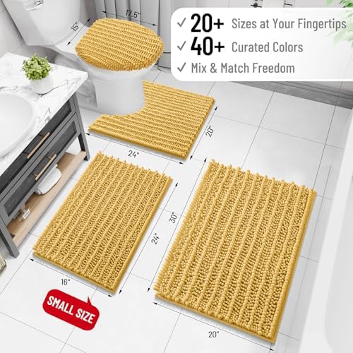 Arotive Bathroom Rugs Mat 59x35, Soft Absorbent Chenille Shaggy Bath Mat