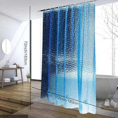 Shower Curtain Liner, 2 Pack 100% Waterproof Eva Shower Curtains with 3 Duty Heavy Bottom Magnets and 12 Rust Proof Grommets, 72x72 Weighted Shower Liner for Shower Stall, Bathtubs