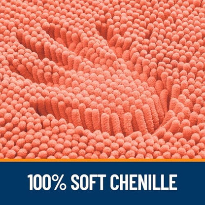 OLANLY Toilet Rugs U-Shaped 24x24, Soft Absorbent Chenille Contour Rugs