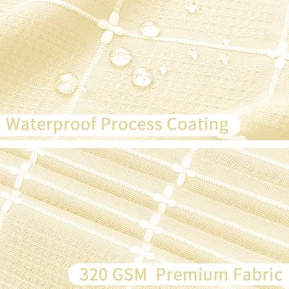 Gibelle Yellow Cream Boho Farmhouse Shower Curtain for Bathroom 72x72
