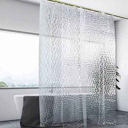 Clear Shower Curtain Liner, 100% Waterproof EVA 3D Shower Curtains with 3 Duty Heavy Bottom Magnets and 12 Rust Proof Grommets, 72x72 Weighted Shower Liner for Shower Stall, Bathtubs