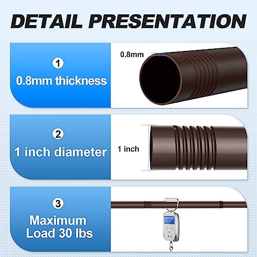 CorkLatta Bronze Shower Curtain Rod 31 to 92 Inch,1 Inch Diameter Adjustable Spring Tension Stainless Steel Telescoping Rod,Easy Install,No Rust