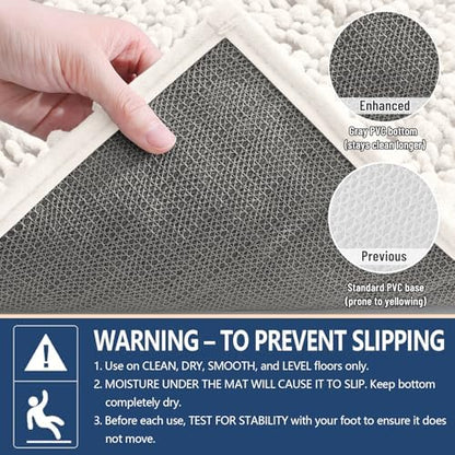 Arotive Bathroom Rugs Mat 44x32, Soft Absorbent Chenille Shaggy Bath Mat