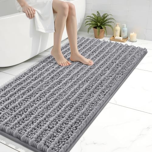 Arotive Bathroom Rugs Mat 40x24, Soft Absorbent Chenille Shaggy Bath Mat