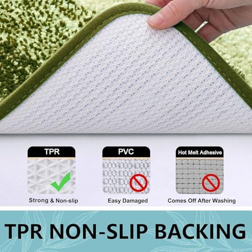 Arotive Microfiber Bathroom Rugs, Shaggy Soft Absorbent Bath Rug, 24x16
