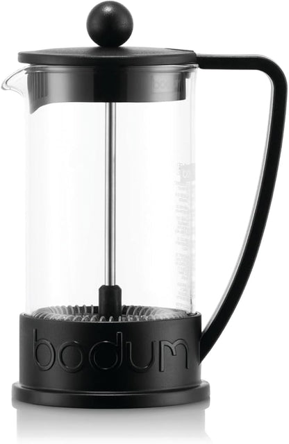 Bodum 12oz Brazil French Press Coffee Maker, High-Heat Borosilicate Glass, Black - Made in Portugal (Pack of 4)
