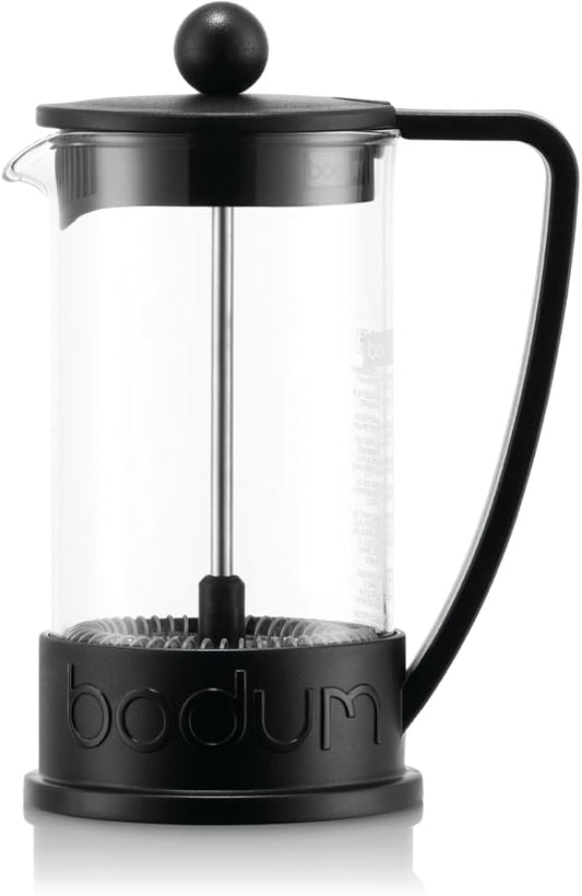 Bodum 12oz Brazil French Press Coffee Maker, High-Heat Borosilicate Glass, Black - Made in Portugal (Pack of 4)
