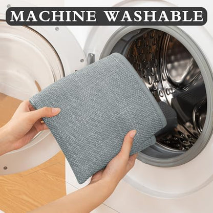 YIHOUSE Bathroom Rugs Thin Bath Mat Sets 2 Pieces Quick Dry,Light Grey
