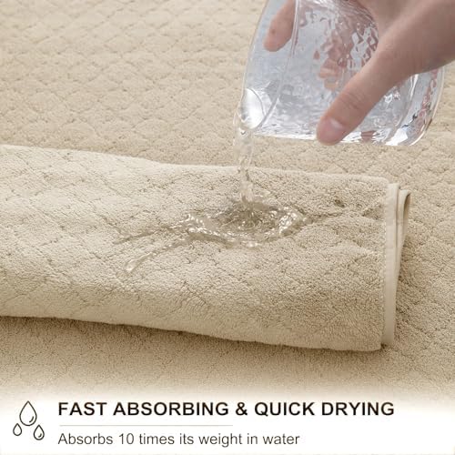 4 Piece Extra Large Bath Towels Set 35x70 Inches - Luxury 600 GSM Oversized Bath Sheet Towel,Ultra Soft Microfiber - Quick Dry,Highly Absorbent Shower Towels Spa Hotel Bathroom Towel Set (Beige)