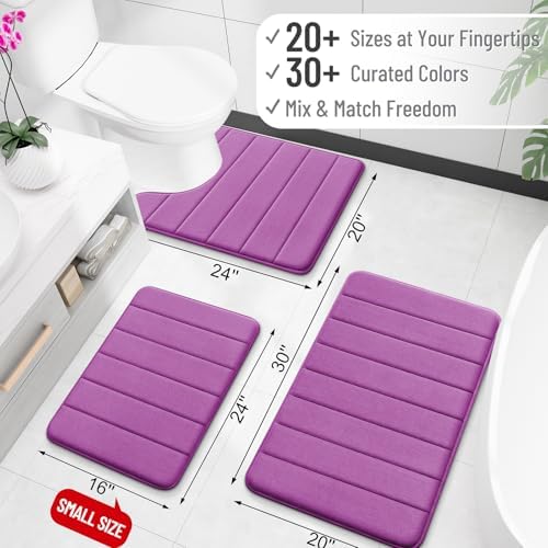 OLANLY Memory Foam Long Bathroom Rugs Runner 44x24, Super Soft Absorbent
