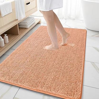 OLANLY Large Bathroom Rugs 59x35, Extra Soft Absorbent Chenille Bath Rugs