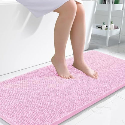 OLANLY Large Bathroom Rugs 50x30, Extra Soft Absorbent Chenille Bath Rugs