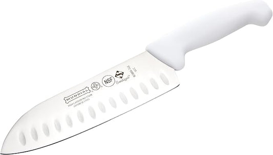 Mundial 3800 Series 7 inch Santoku Kitchen Knife with White Polypropylene Handle And Japanese High Carbon Stainless Steel Blade