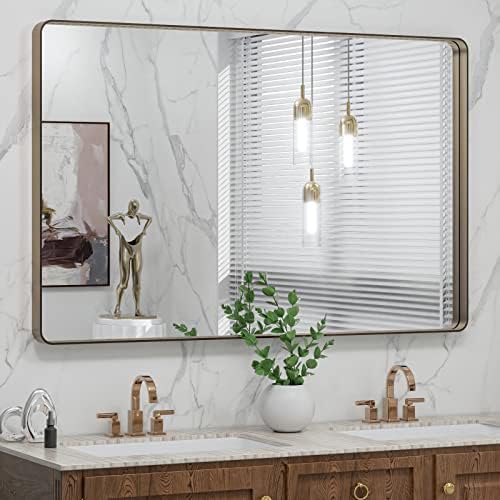 LOAAO 48"X30" Bronze Bathroom Mirror