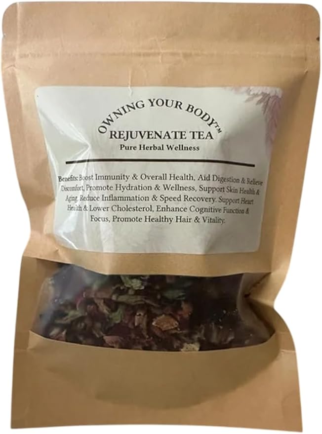 Rejuvenate Herbal Tea – Natural Detox & Energy Boost | Relaxation, Stress Relief & Immune Support | Caffeine-Free Wellness Blend