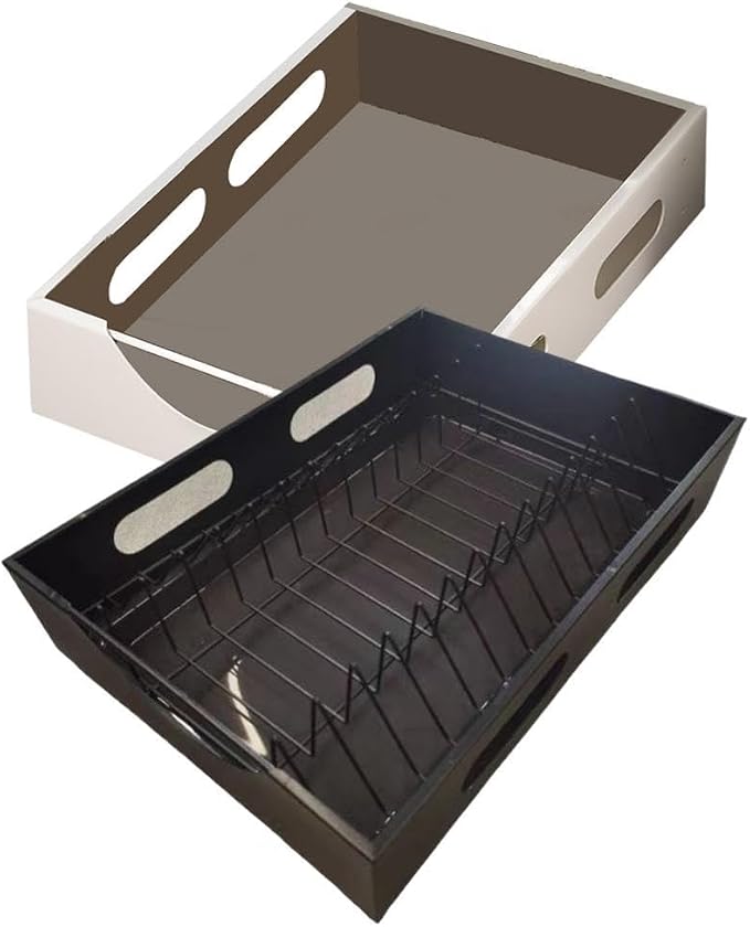 Pull Out Cabinet Organizer - Smoothly Sliding Drawers for Cabinet Carbon Steel Sturdy Slide Out Drawers for Kitchen Cabinet, Pantry, Bathroom (Black)