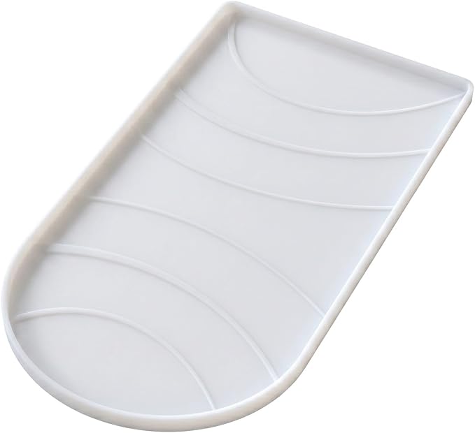 Silicone Coffee Mat,15.8"x 7.8"in Bar Mat for Countertop,Heat-Resistant,Non-Slip,Leak-Proof,Fit for Coffee Maker/Espresso Machine-Translucent