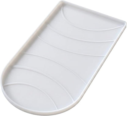 Silicone Coffee Mat,15.8"x 7.8"in Bar Mat for Countertop,Heat-Resistant,Non-Slip,Leak-Proof,Fit for Coffee Maker/Espresso Machine-Translucent