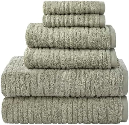 SKL Home CloudSoft Bath Towel, 100% Cotton Luxury, Sage