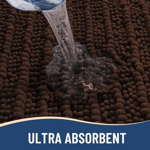Arotive Bathroom Rugs Mat 36x24, Soft Absorbent Chenille Shaggy Bath Mat