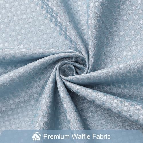 Gibelle 3 in 1 Fog Blue Shower Curtain with PEVA Liner, 12 Hooks, 72x72