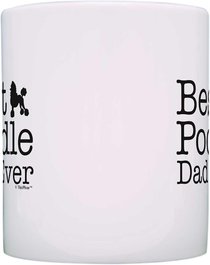 Dog Lover Gift Best Poodle Mom Dad Ever Puppy Supplies Bundle 2 Pack Gift Coffee Mugs Tea Cups White