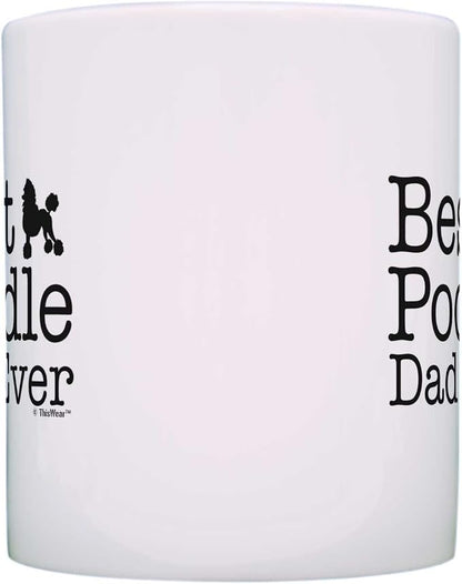 Dog Lover Gift Best Poodle Mom Dad Ever Puppy Supplies Bundle 2 Pack Gift Coffee Mugs Tea Cups White