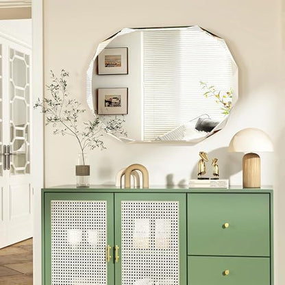 24x36 Inch Bathroom Mirrors for Over Sink, Round Frameless Mirrors for Wall