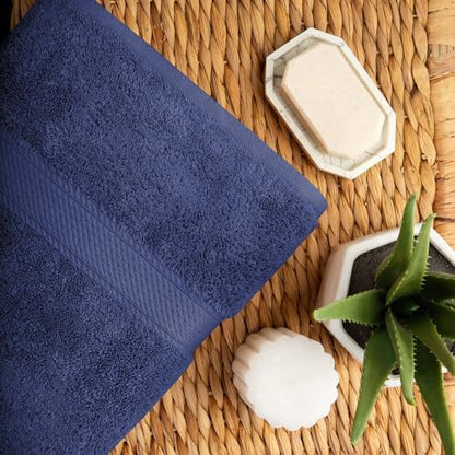 SUPERIOR Egyptian Cotton Ultra Plush & Absorbent, 10 Piece Set, Navy Blue