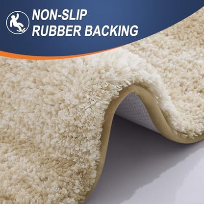 OLANLY Bathroom Runner Rug 59x24, Extra Soft Absorbent Microfiber Bath Rugs
