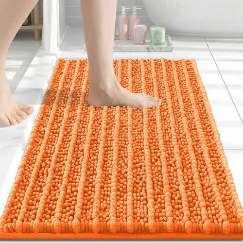 Arotive Bathroom Rugs Mat 30x17, Soft Absorbent Chenille Shaggy Bath Mat
