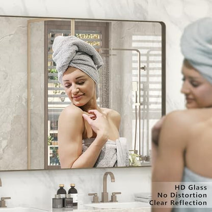 60x30 Inch Bronze Bathroom Mirror for Wall