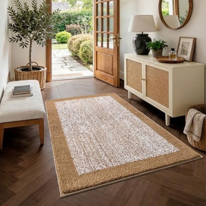 48x32 Large Bathroom Rugs Non Slip Washable, Soft Absorbent Bath Mat Coffee