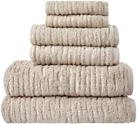 SKL Home CloudSoft Bath Towel, 100% Cotton Luxury, Oatmeal