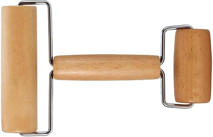 Small Wooden Rolling Pin for Baking, 7 Inch Mini Dough Roller, Non Stick Pizza Roller for Pastry Cookie Tortilla Dumpling Fondant Pie Crust Pasta (GMZ-H)