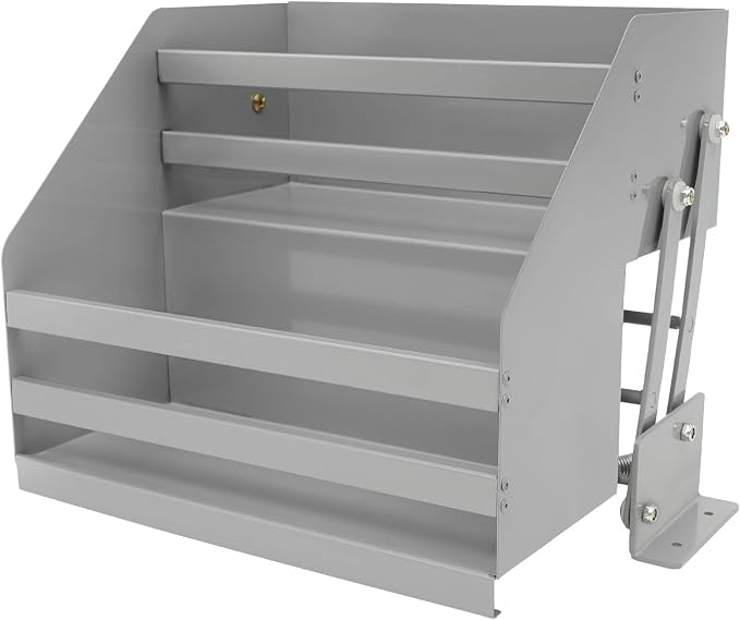 Pull Down Shelf Cabinet Organizer, High Lifting Basket Plate Organizer, 2-Tier Retractable Large Capacity Kitchen Storage Shelf Organizer for Kitchen Appliance Bar Cafe Storage